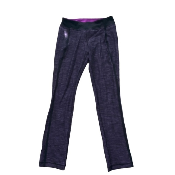 Lululemon Forme Pant Reversible Slub Denim Tender Violet Purple / Black Sz 8 - Picture 5 of 14